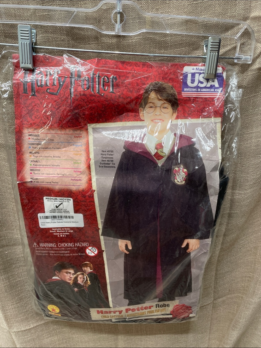 Warner Bros. Black and Red Gryffindor Hooded Kids Robe